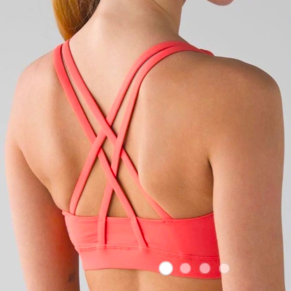 Lululemon Energy Bra Coral Strappy Size 6